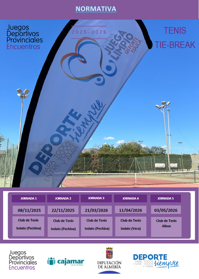 Encuentros Educativos de Promoción del Tenis Tie-Break. Albox 3-5-2026